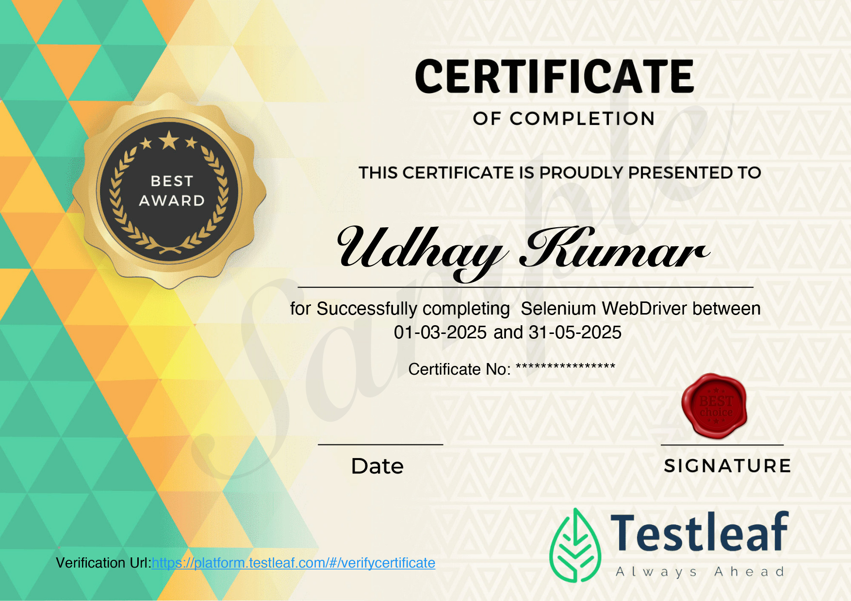 Selenium Training in Chennai