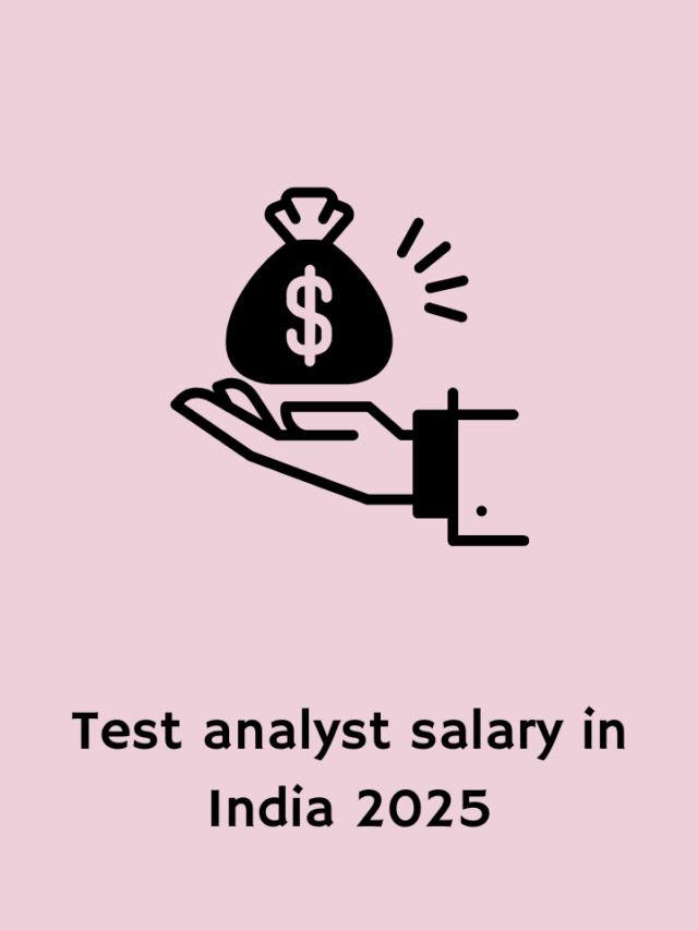 Test analyst salary in India 2025