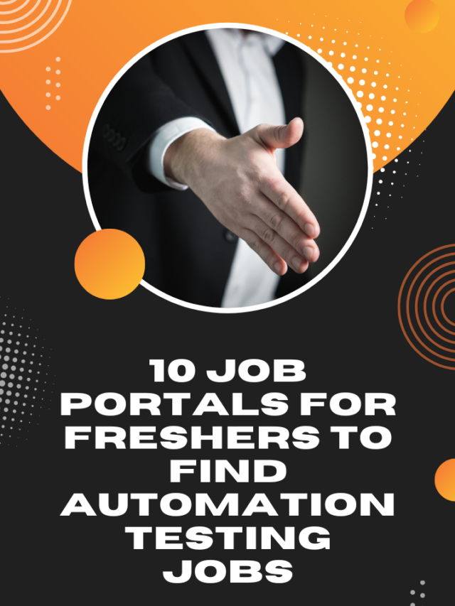 10 job portals for freshers to find Automation Testing Jobs