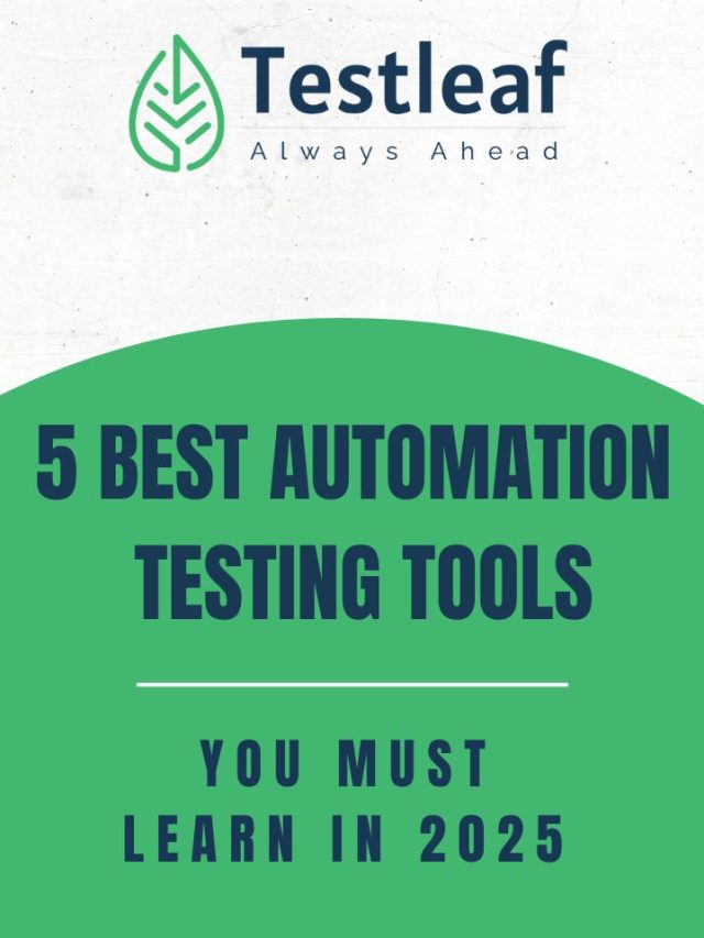 5 Best Automation Testing Tools You Must Learn in 2025