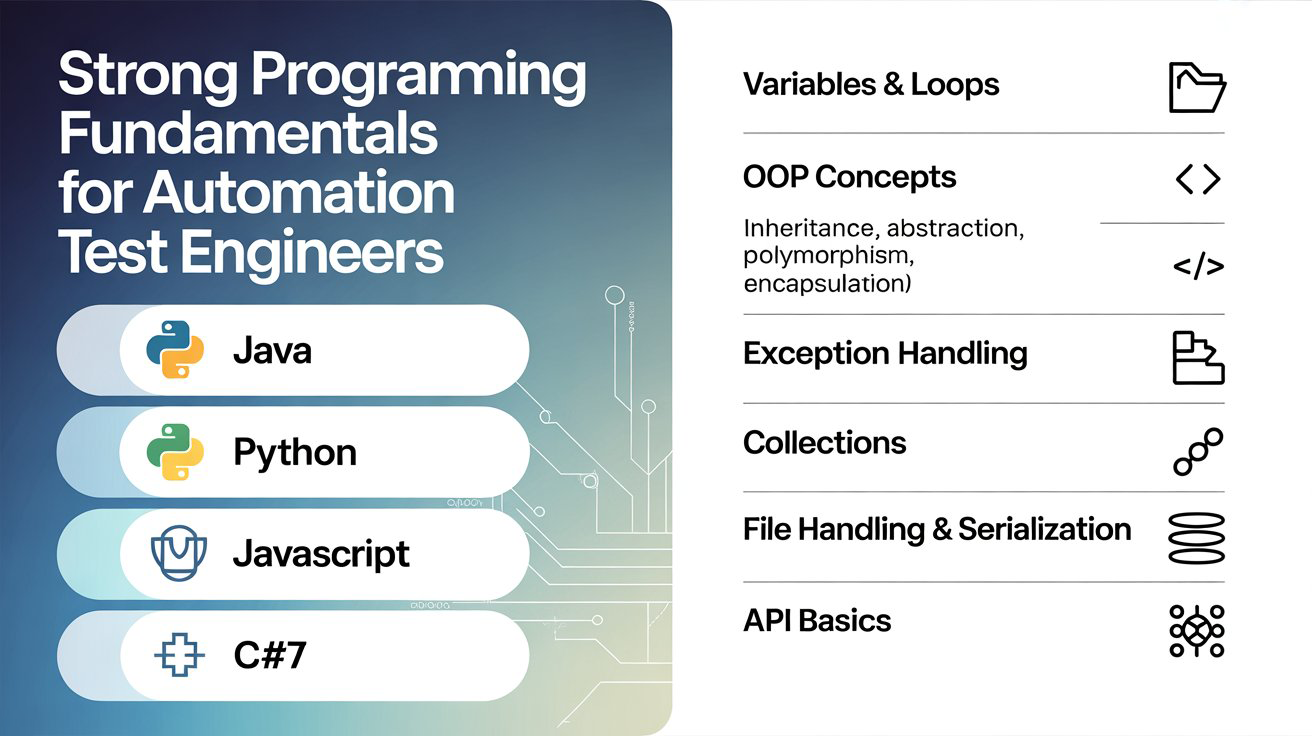 Strong Programming Fundamentals for Automation Test Engineers