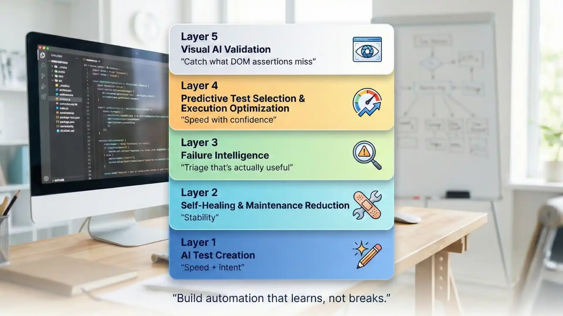 The 5-layer AI stack for test automation