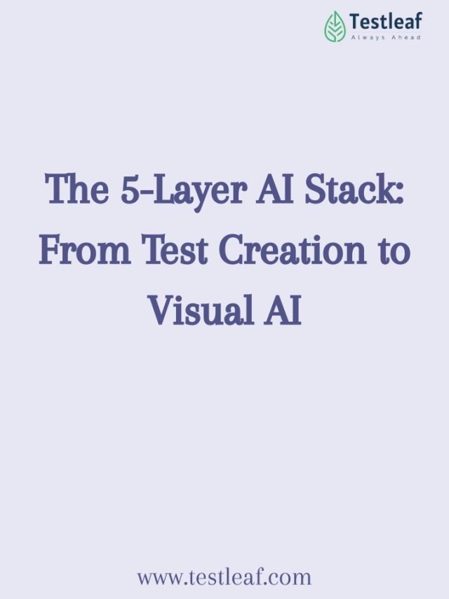 The 5-Layer AI Stack From Test Creation to Visual AI