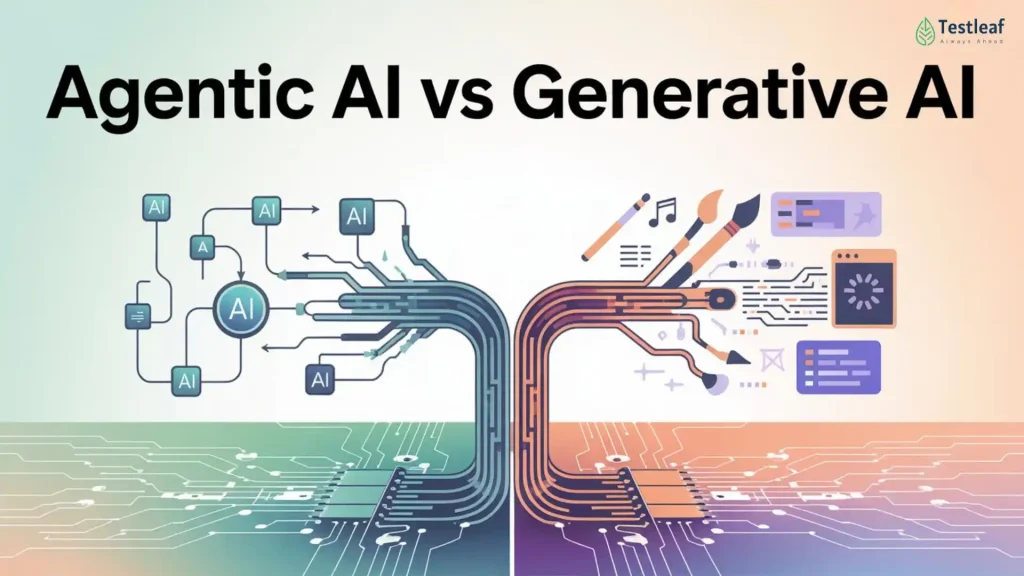Agentic AI vs Generative AI comparison for QA engineers in software testing 2026