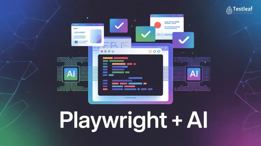 Title image for a blog on Playwright and AI in software testing, showing how smart QA teams are rethinking the test pyramid to reduce slow pipelines, flaky tests, and inefficient automation.